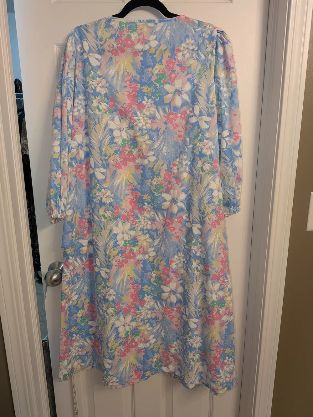 Jilandre Floral Blue & Pink Polycotton Housedress